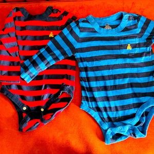 Two GAP 12-18 MOS Long Sleeve Onsies